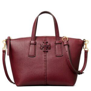 VGUC Tory Burch McGraw Top Zip Pebbled Satchel